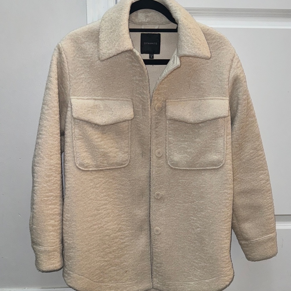 Dynamite Cream Pea Coat